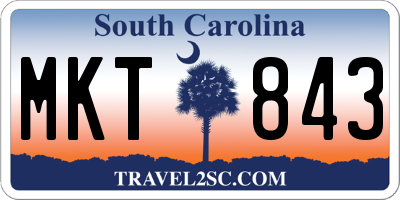SC license plate MKT843
