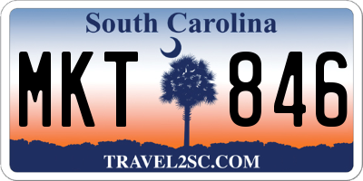 SC license plate MKT846