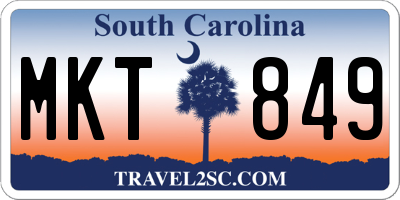 SC license plate MKT849