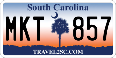 SC license plate MKT857