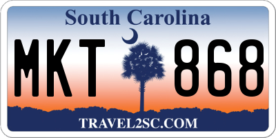 SC license plate MKT868