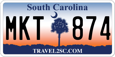 SC license plate MKT874