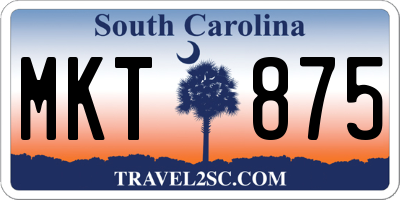 SC license plate MKT875