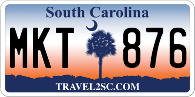 SC license plate MKT876