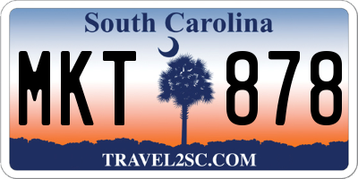 SC license plate MKT878