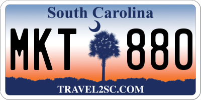 SC license plate MKT880