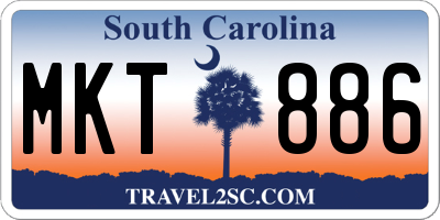 SC license plate MKT886
