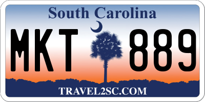 SC license plate MKT889