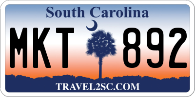 SC license plate MKT892