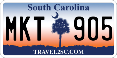 SC license plate MKT905