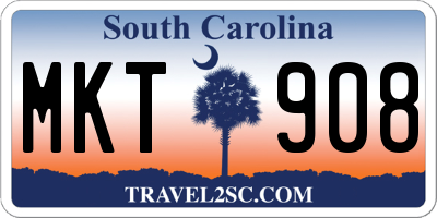 SC license plate MKT908