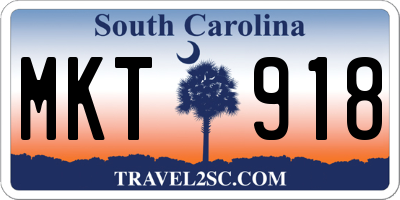 SC license plate MKT918