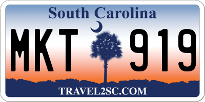 SC license plate MKT919