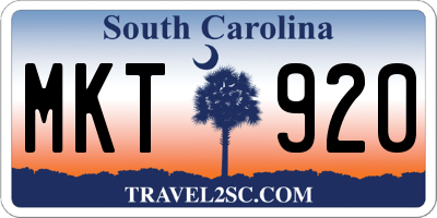 SC license plate MKT920