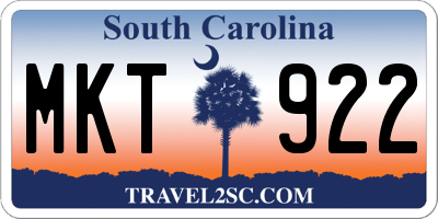 SC license plate MKT922
