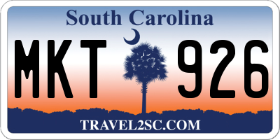 SC license plate MKT926