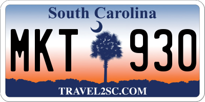 SC license plate MKT930