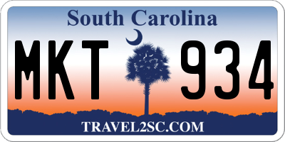SC license plate MKT934