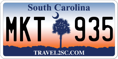 SC license plate MKT935