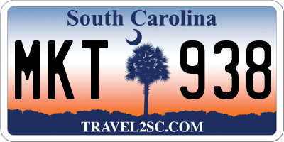 SC license plate MKT938