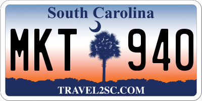 SC license plate MKT940