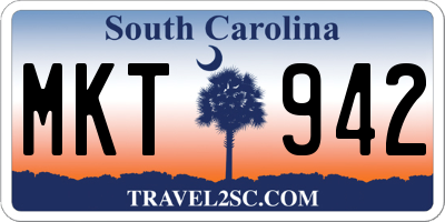 SC license plate MKT942