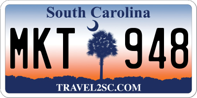 SC license plate MKT948