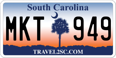 SC license plate MKT949