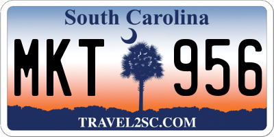 SC license plate MKT956