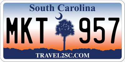 SC license plate MKT957