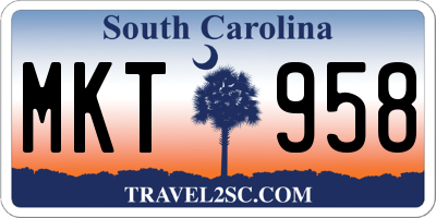 SC license plate MKT958