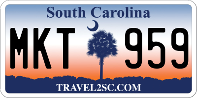 SC license plate MKT959