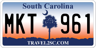 SC license plate MKT961