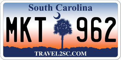 SC license plate MKT962