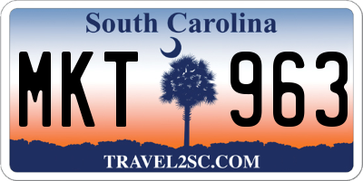 SC license plate MKT963