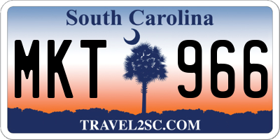SC license plate MKT966
