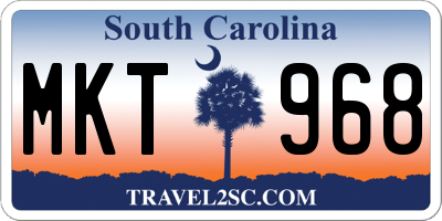 SC license plate MKT968
