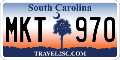 SC license plate MKT970