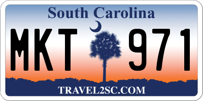 SC license plate MKT971