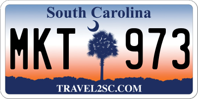 SC license plate MKT973