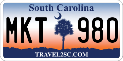 SC license plate MKT980