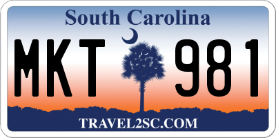 SC license plate MKT981
