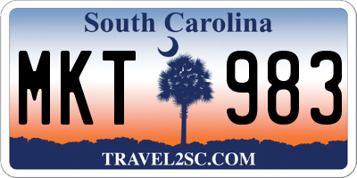 SC license plate MKT983