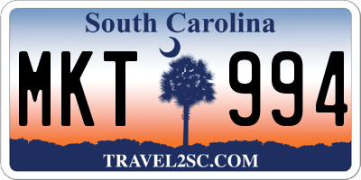 SC license plate MKT994