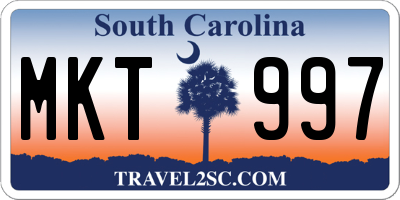 SC license plate MKT997