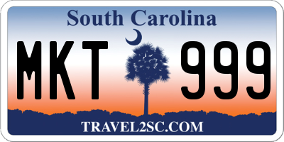 SC license plate MKT999