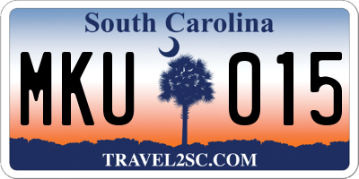 SC license plate MKU015