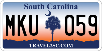 SC license plate MKU059