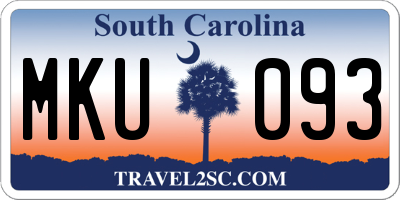 SC license plate MKU093
