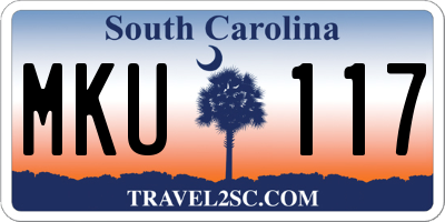SC license plate MKU117
